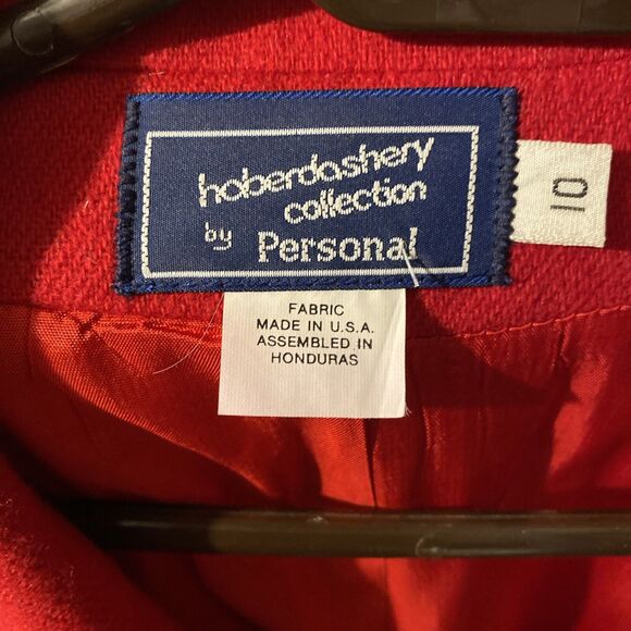 Haberdashery by Personal Women's Red Wool Blazer Size 10‎ Vintage - Picture 7 of 7